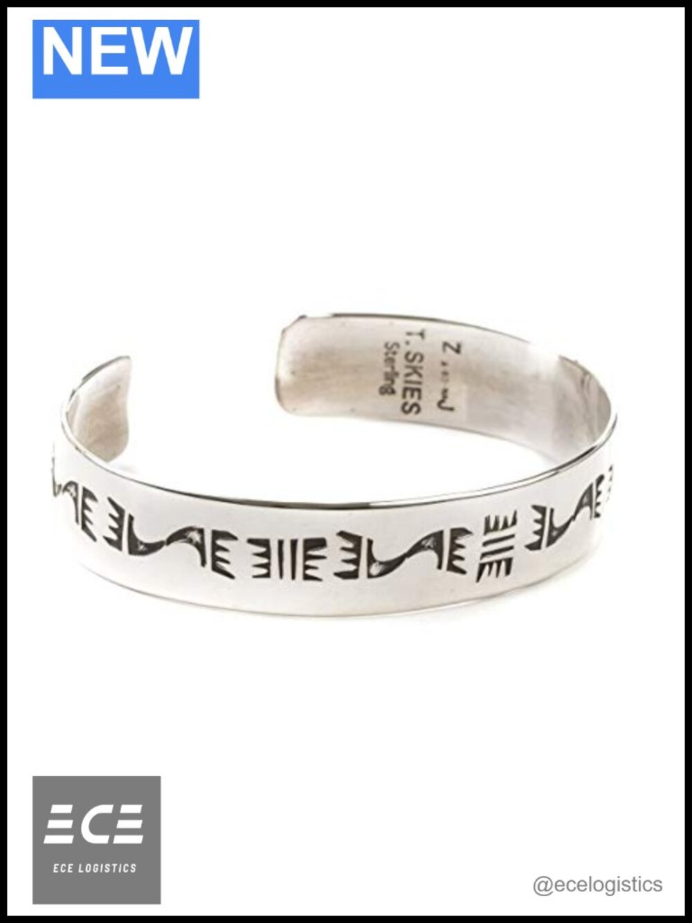 Sterling Silver Bear's Journey Cuff Bracelet Handcrafted Southwestern